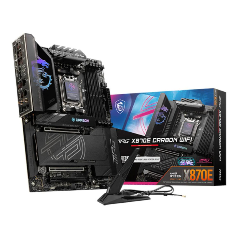 MSI MPG X870E CARBON WIFI DDR5 AMD Ryzen ATX Gaming Motherboard - اللوحة الأم